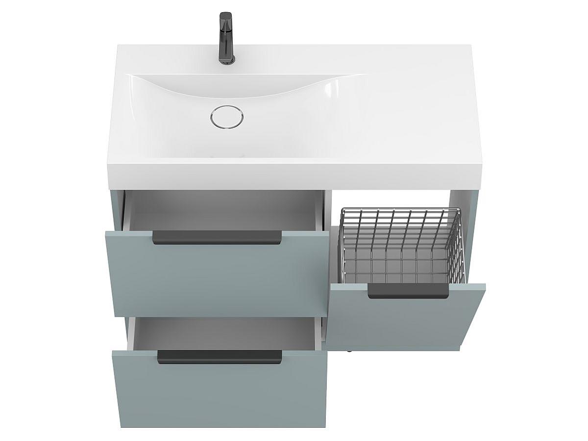 Тумба напольная ALBA Лагуна с умывальником VIOLA 1000 L
