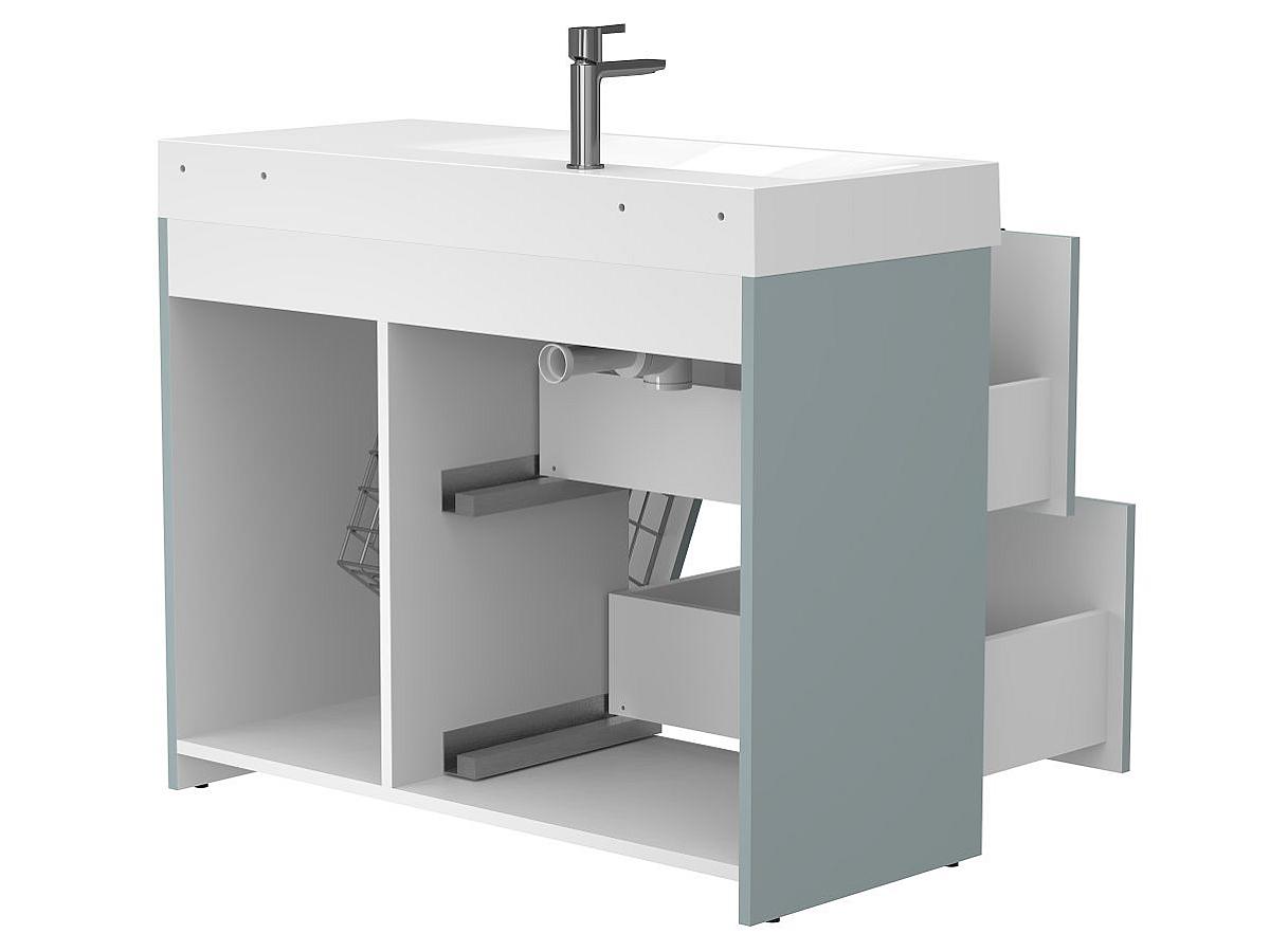 Тумба напольная ALBA Лагуна с умывальником VIOLA 1000 L