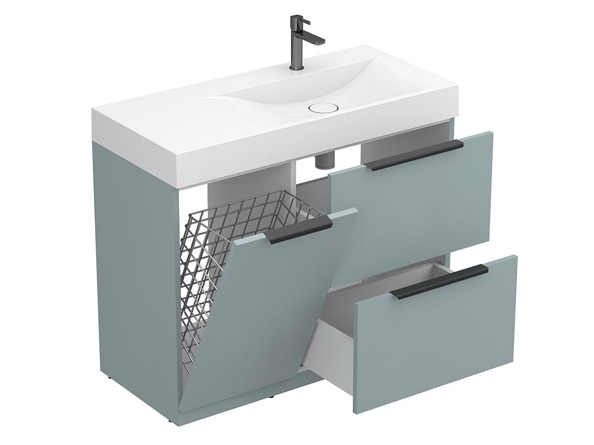Тумба напольная ALBA Лагуна с умывальником VIOLA 1000 R