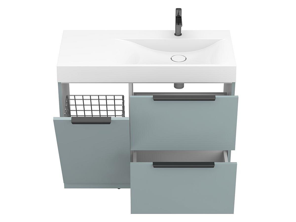 Тумба напольная ALBA Лагуна с умывальником VIOLA 1000 R
