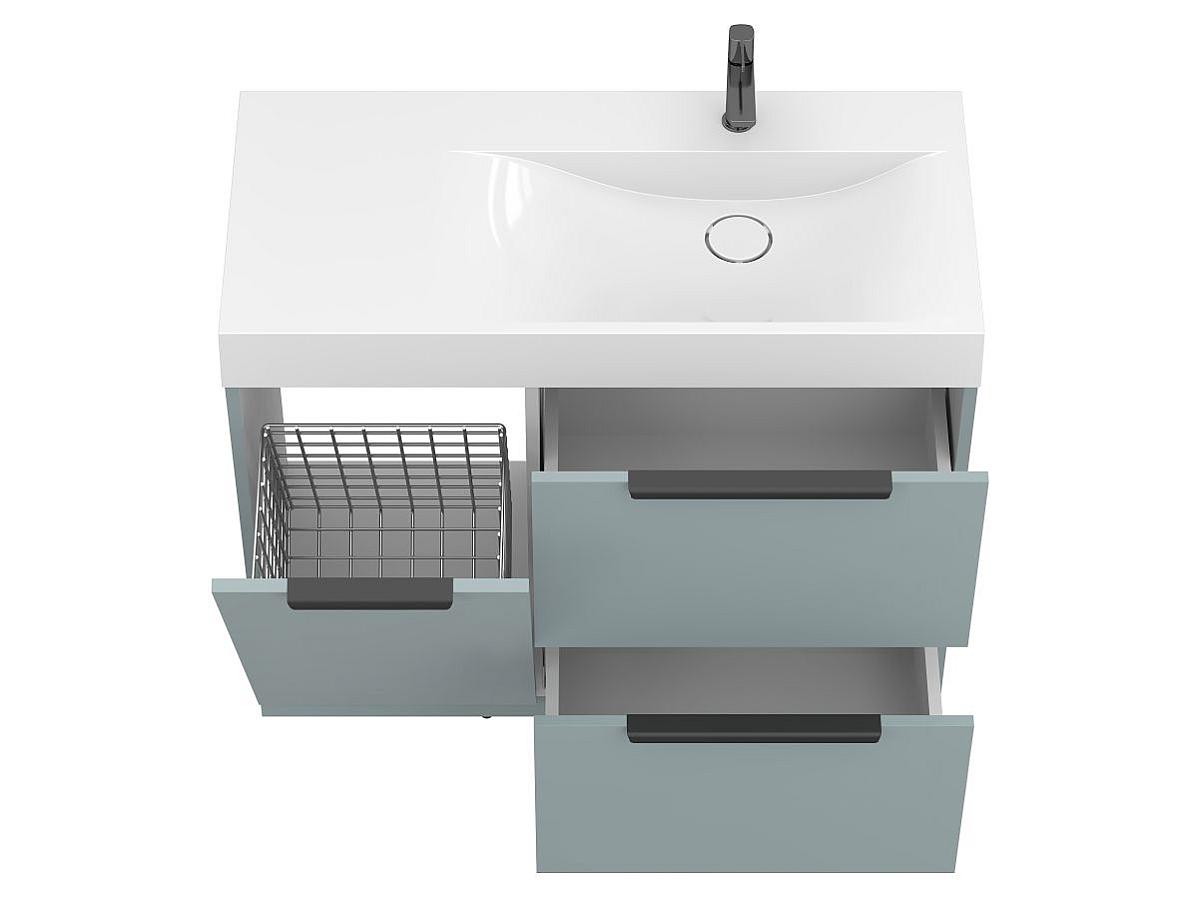 Тумба напольная ALBA Лагуна с умывальником VIOLA 1000 R