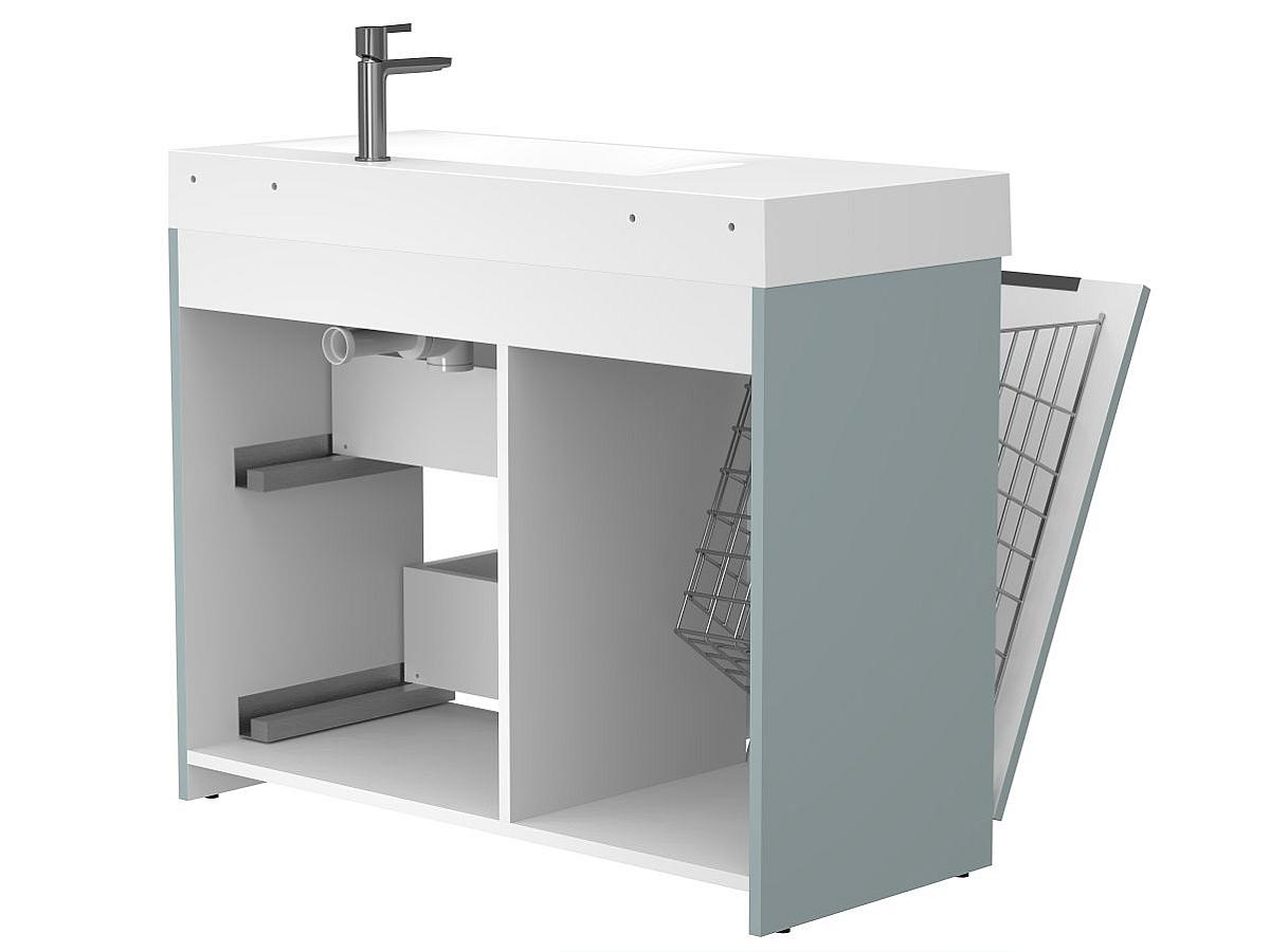 Тумба напольная ALBA Лагуна с умывальником VIOLA 1000 R