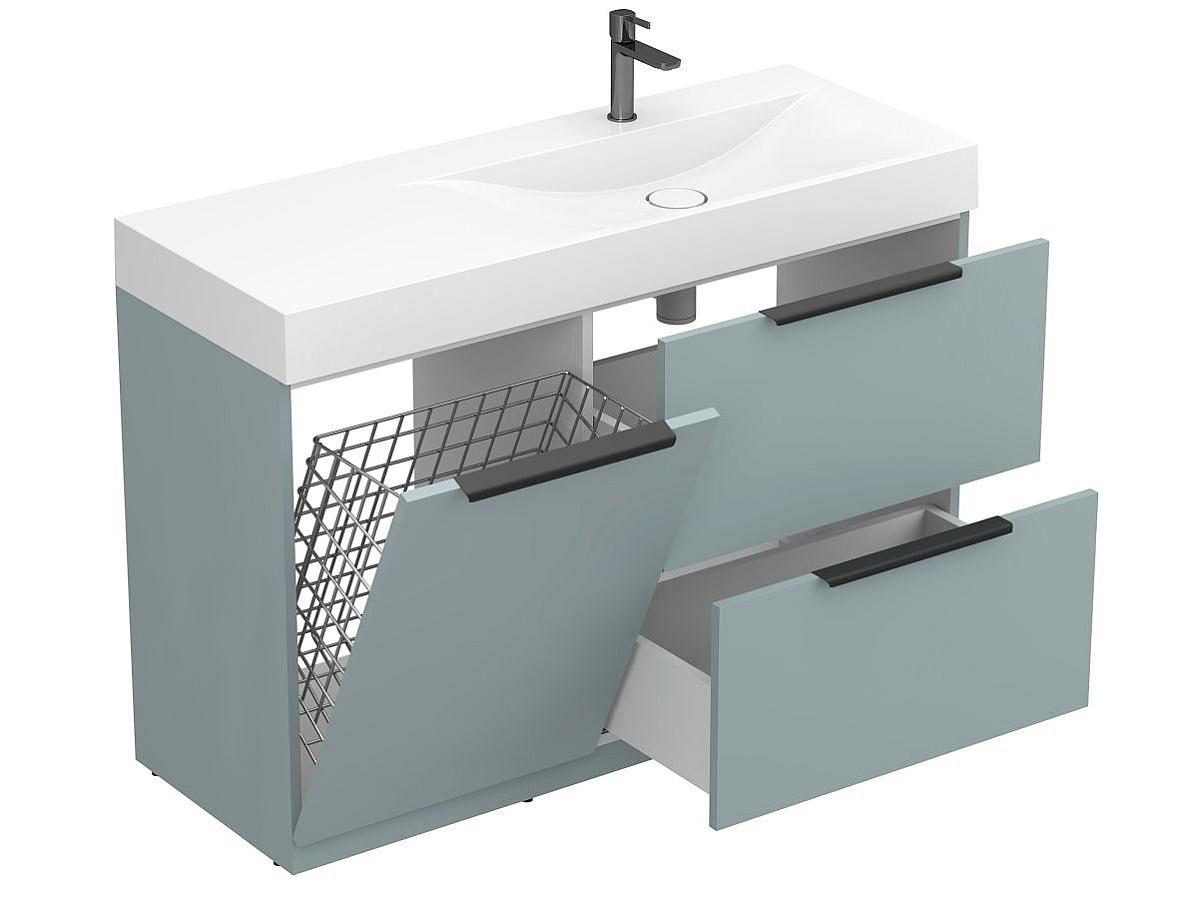 Тумба напольная ALBA Лагуна с умывальником VIOLA 1200 R