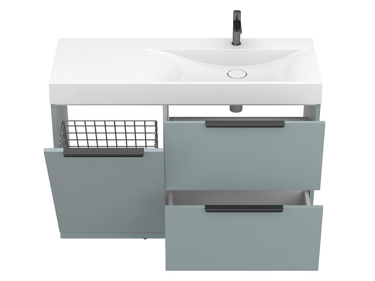 Тумба напольная ALBA Лагуна с умывальником VIOLA 1200 R