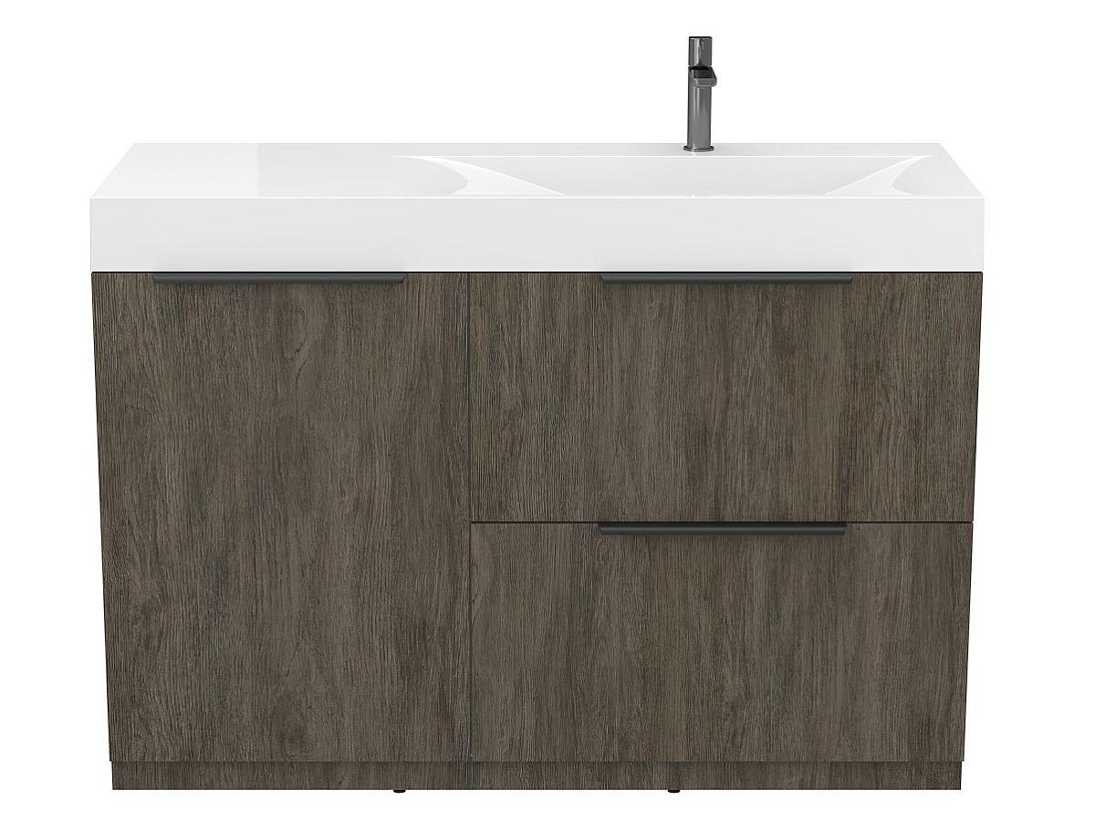 Тумба напольная ALBA Толедо тёмное дерево с умывальником VIOLA 1200 R