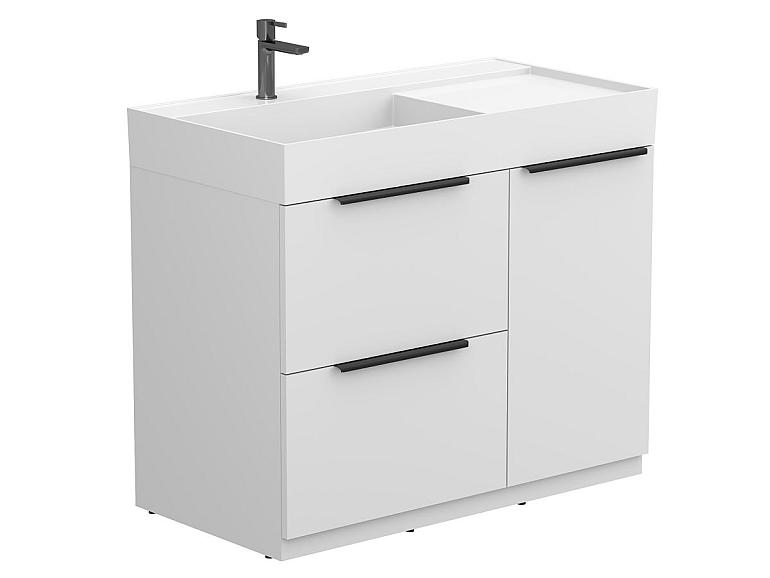 Тумба напольная ALBA Белая с умывальником SOUL 1000