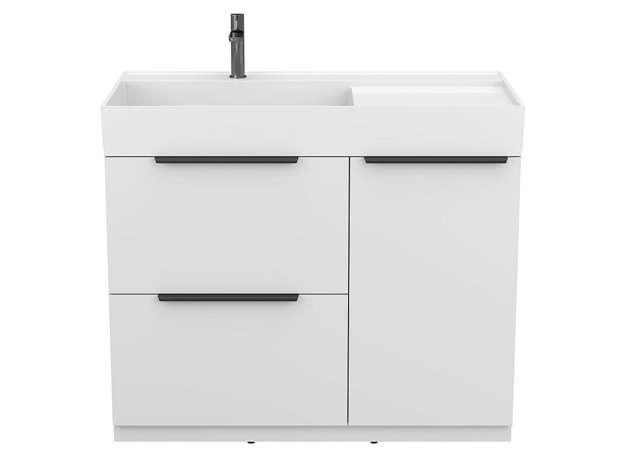 Тумба напольная ALBA Белая с умывальником SOUL 1000