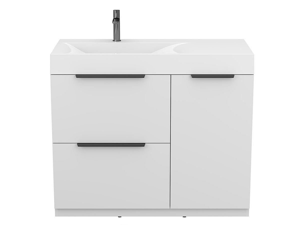 Тумба напольная ALBA Белая с умывальником VIOLA 1000 L