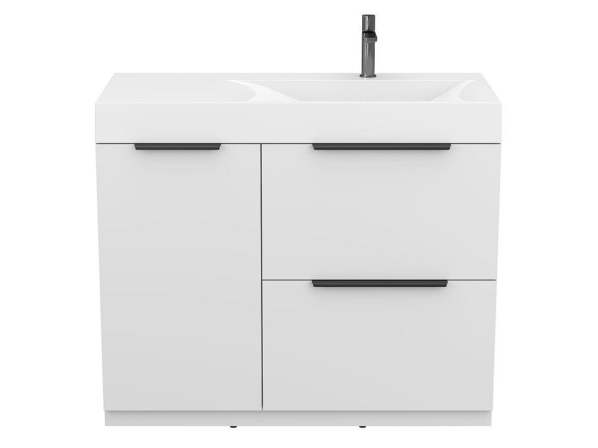 Тумба напольная ALBA Белая с умывальником VIOLA 1000 R