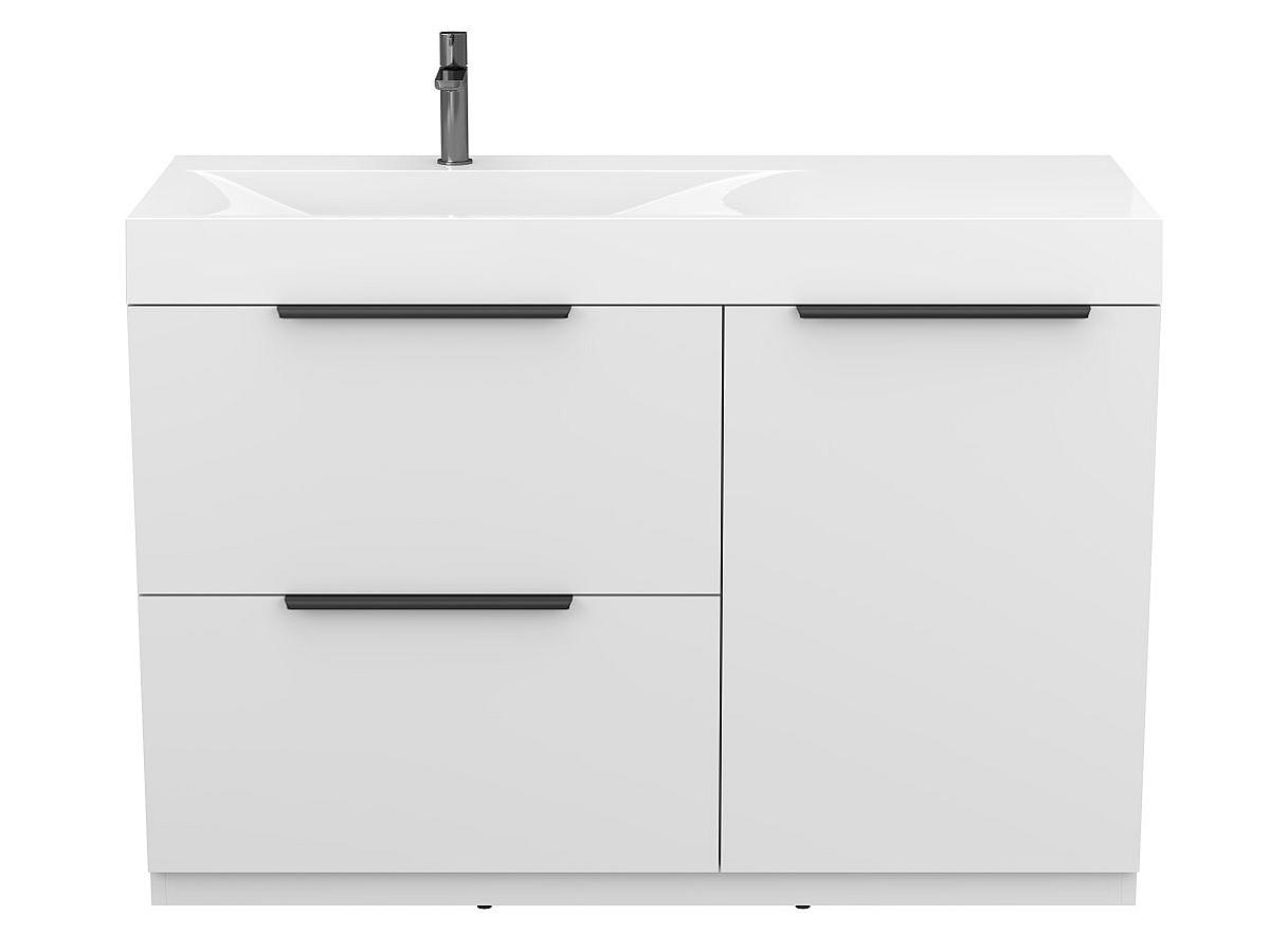 Тумба напольная ALBA Белая с умывальником VIOLA 1200 L