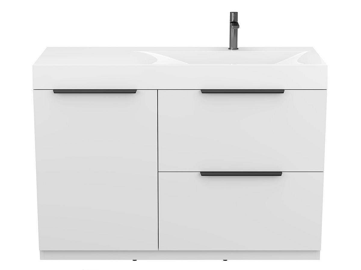 Тумба напольная ALBA Белая с умывальником VIOLA 1200 R