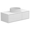 Тумба підвісна CLOUD 1000 Біла матова з умивальником BERGAMO