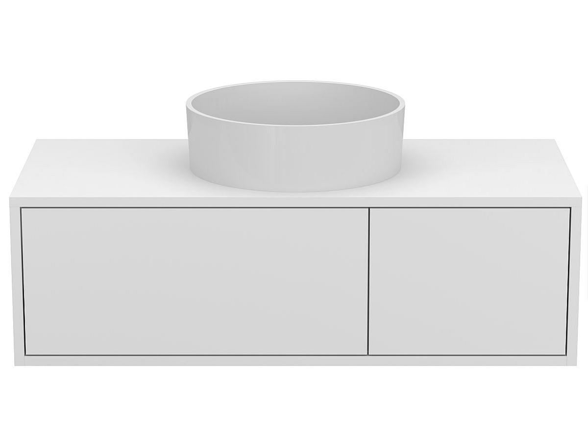 Тумба підвісна CLOUD 1000 Біла матова з умивальником BERGAMO