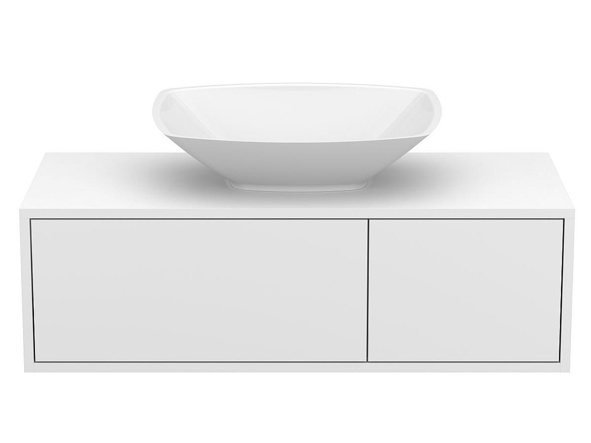 Тумба підвісна CLOUD 1000 Біла матова з умивальником LEX S