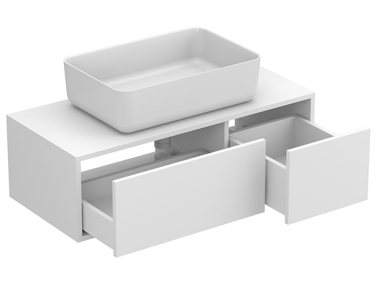 Тумба подвесная CLOUD 1000 Белая матовая с умывальником SAN MARTIN