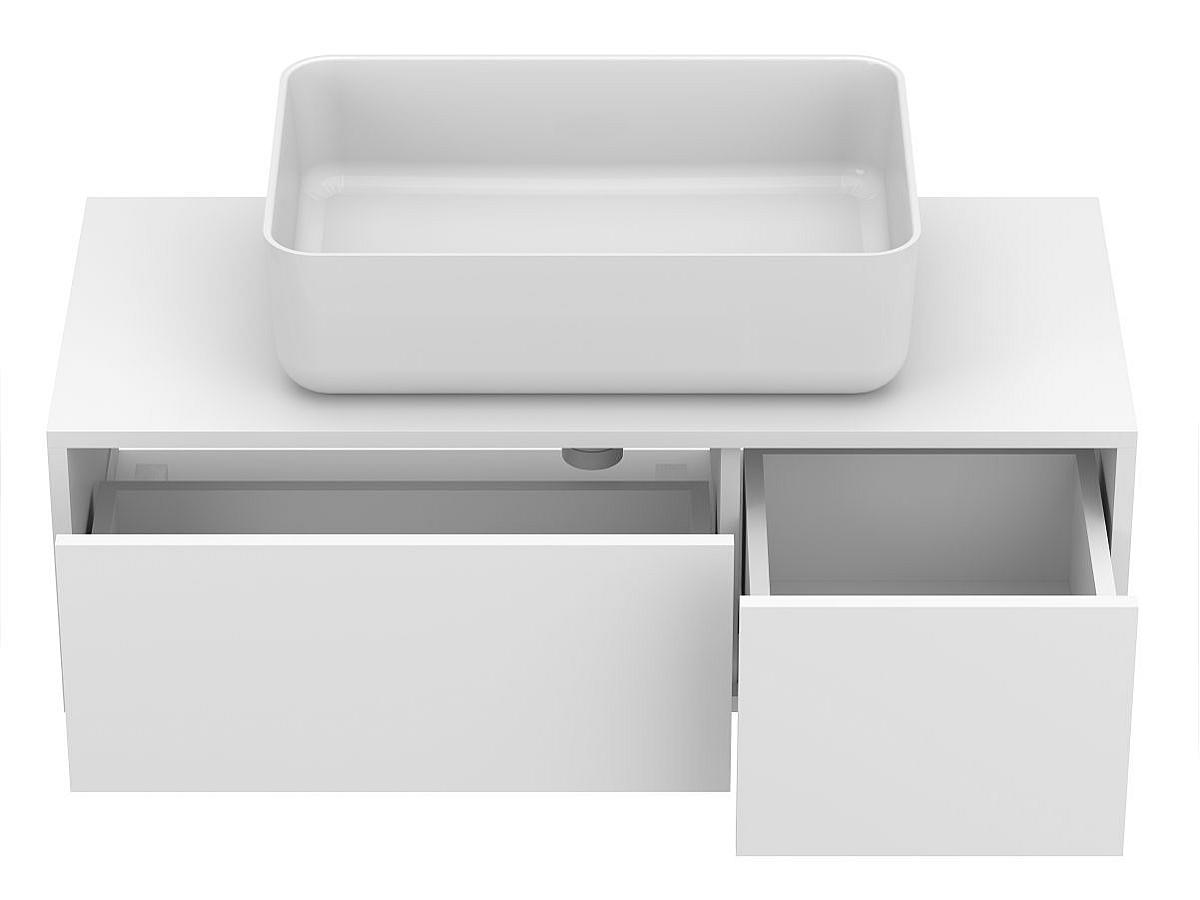 Тумба подвесная CLOUD 1000 Белая матовая с умывальником SAN MARTIN