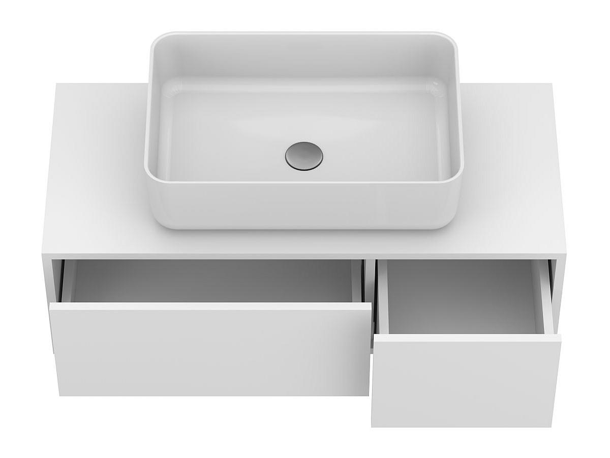 Тумба подвесная CLOUD 1000 Белая матовая с умывальником SAN MARTIN