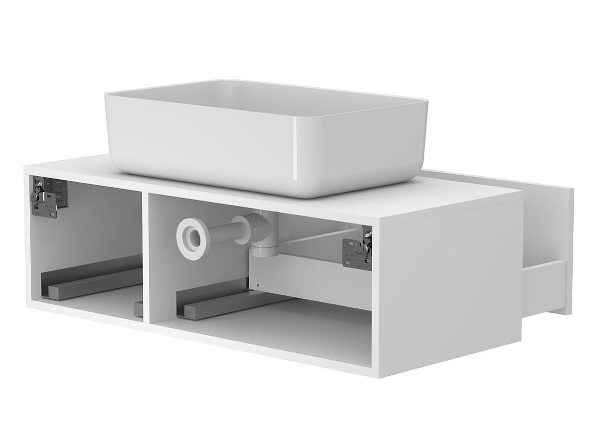 Тумба подвесная CLOUD 1000 Белая матовая с умывальником SAN MARTIN