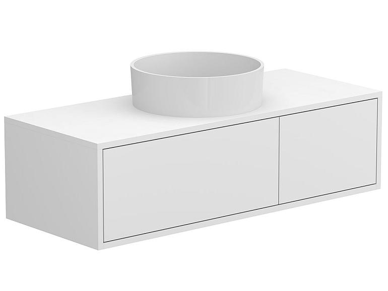 Тумба підвісна CLOUD 1100 Біла матова з умивальником BERGAMO