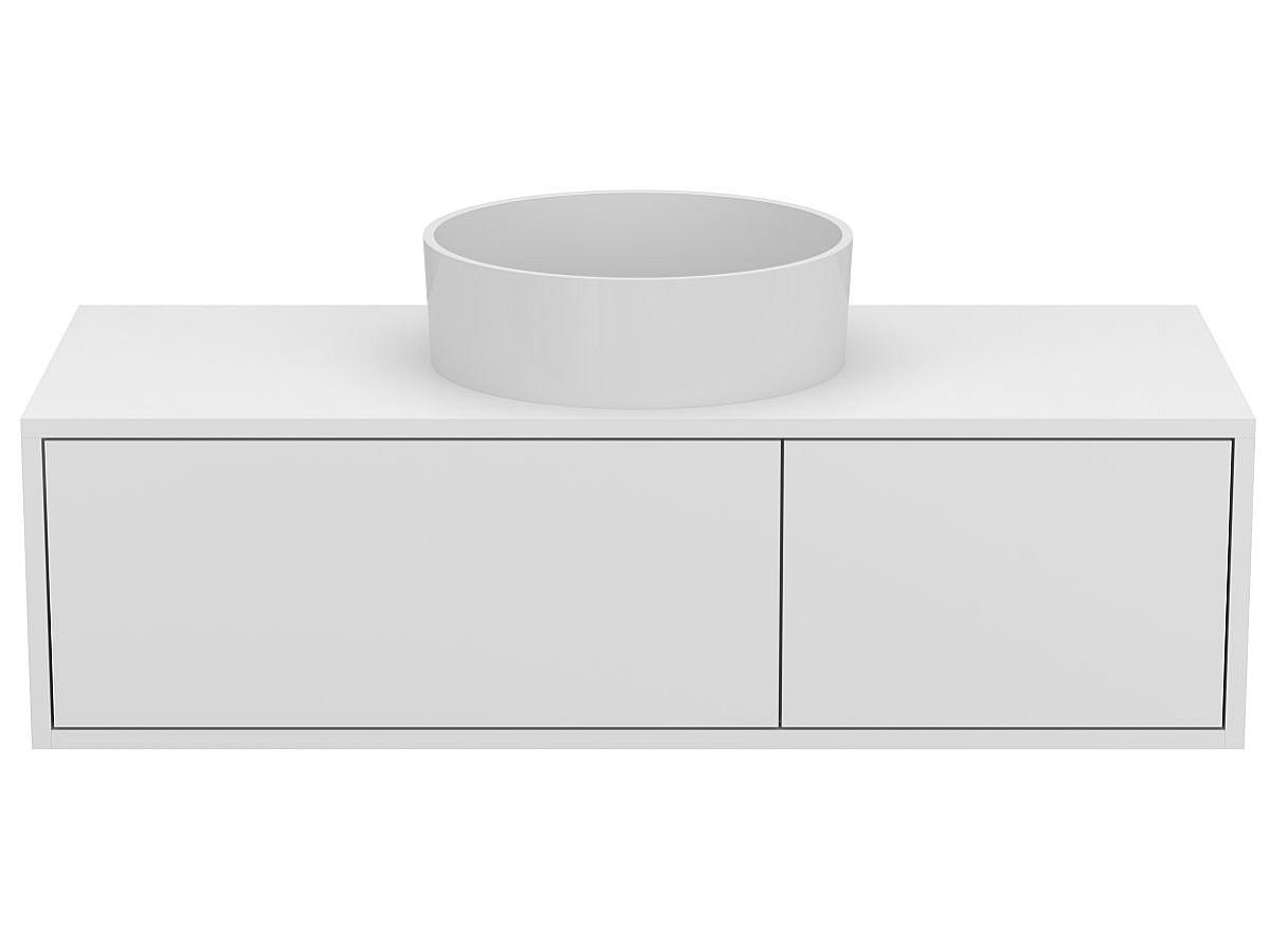 Тумба підвісна CLOUD 1100 Біла матова з умивальником BERGAMO