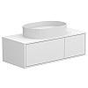 Тумба підвісна CLOUD 1100 Біла матова з умивальником KIRA