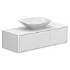 Тумба підвісна CLOUD 1100 Біла матова з умивальником LEX S