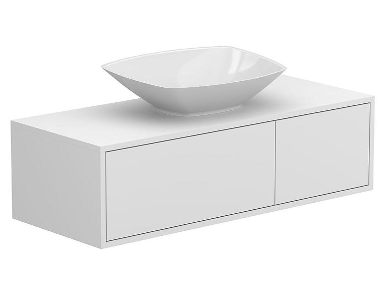 Тумба підвісна CLOUD 1100 Біла матова з умивальником LEX S