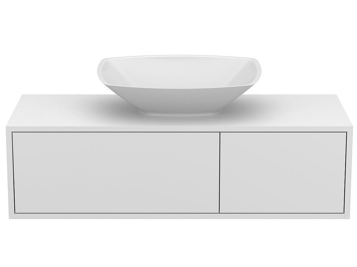 Тумба підвісна CLOUD 1100 Біла матова з умивальником LEX S