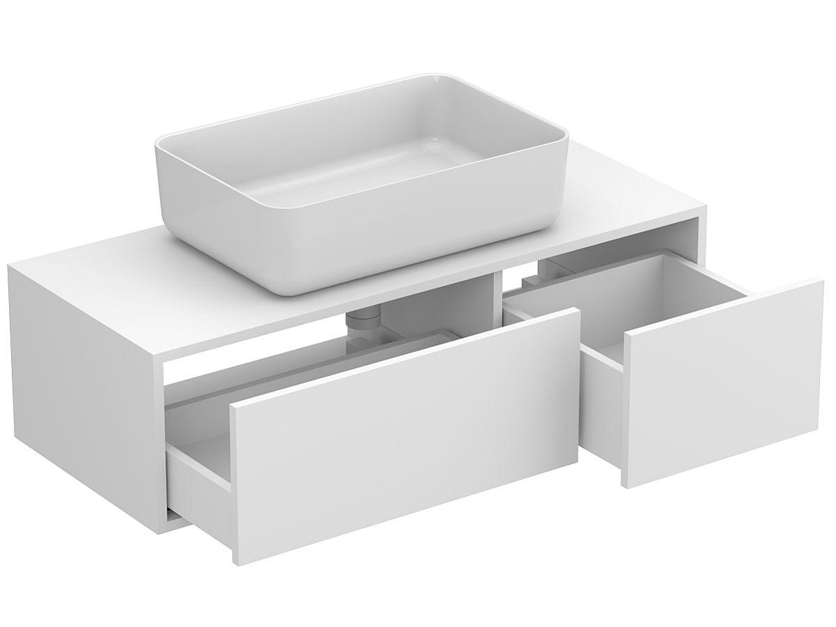 Тумба подвесная CLOUD 1100 Белая матовая с умывальником SAN MARTIN