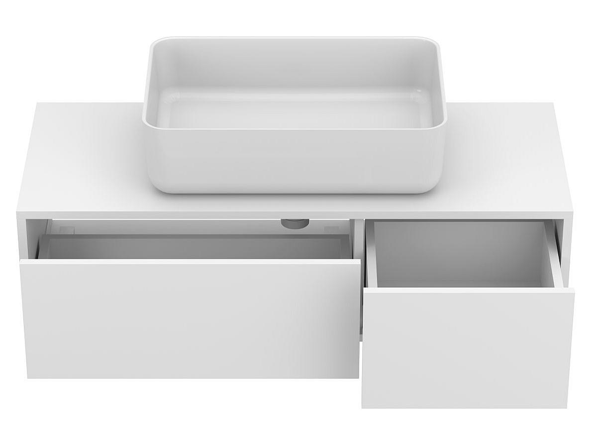 Тумба подвесная CLOUD 1100 Белая матовая с умывальником SAN MARTIN