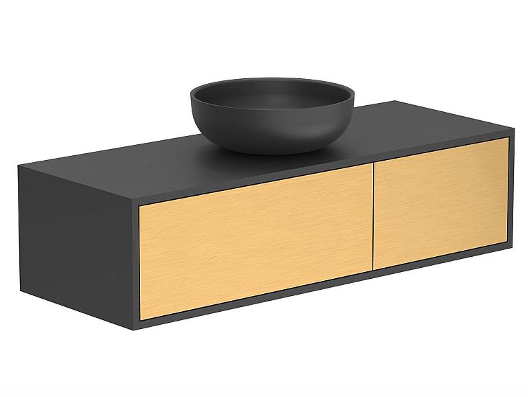 Тумба підвісна CLOUD 1200 Пікасо золото з умивальником MOON