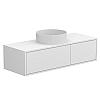Тумба підвісна CLOUD 1200 Біла матова з умивальником BERGAMO