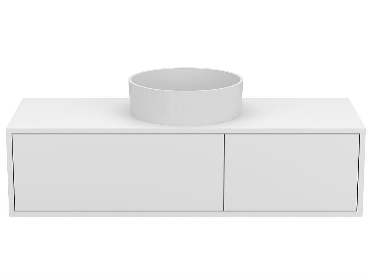 Тумба підвісна CLOUD 1200 Біла матова з умивальником BERGAMO