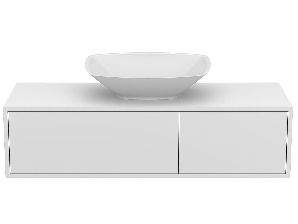 Тумба підвісна CLOUD 1200 Біла матова з умивальником LEX S