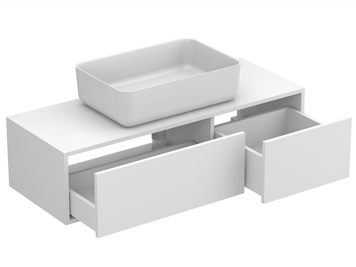 Тумба подвесная CLOUD 1200 Белая матовая с умывальником SAN MARTIN