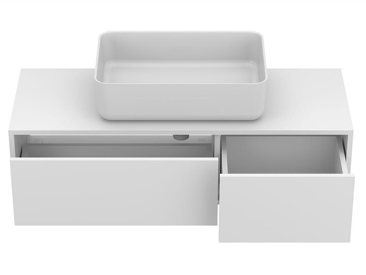 Тумба подвесная CLOUD 1200 Белая матовая с умывальником SAN MARTIN