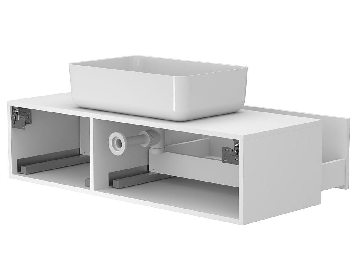 Тумба подвесная CLOUD 1200 Белая матовая с умывальником SAN MARTIN