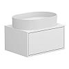 Тумба підвісна CLOUD 600 Біла матова з умивальником KIRA