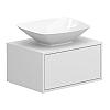Тумба підвісна CLOUD 600 Біла матова з умивальником LEX S