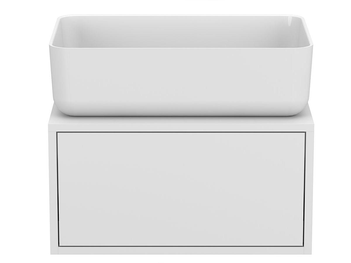 Тумба підвісна CLOUD 600 Біла матова з умивальником SAN MARTIN