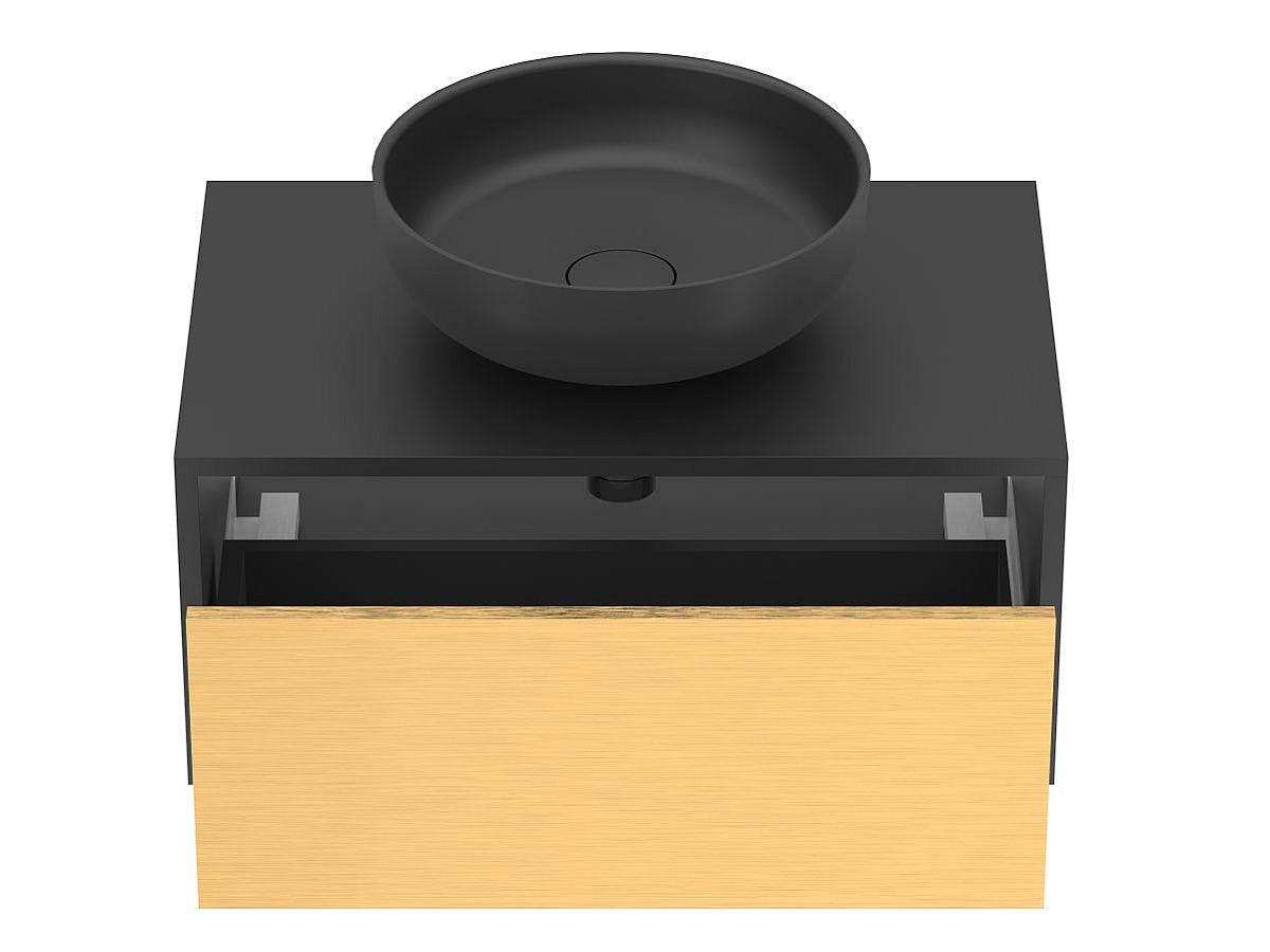 Тумба подвесная CLOUD 700 Пикассо золото с умывальником MOON