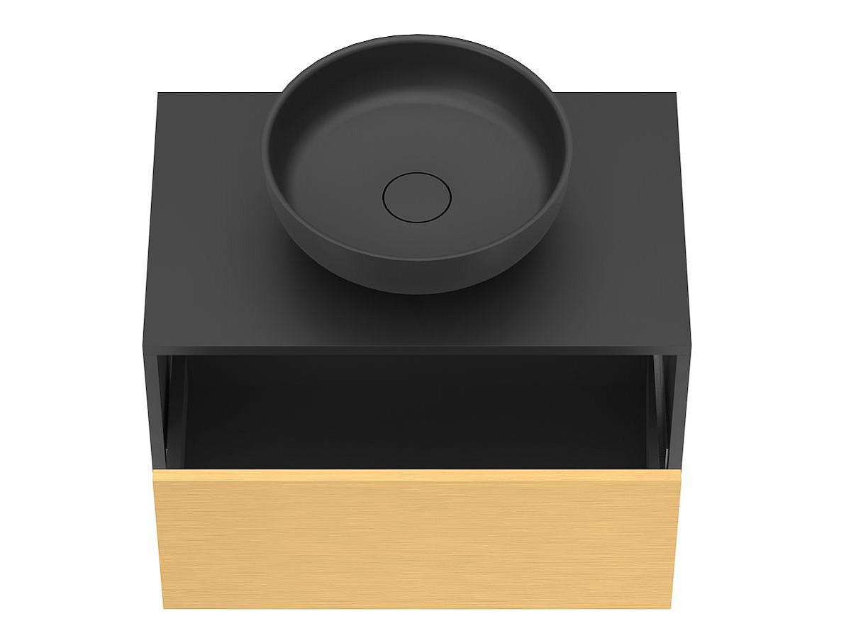 Тумба подвесная CLOUD 700 Пикассо золото с умывальником MOON