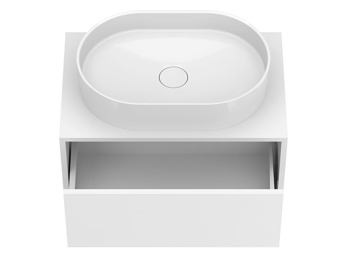 Тумба підвісна CLOUD 700 Біла матова з умивальником KIRA