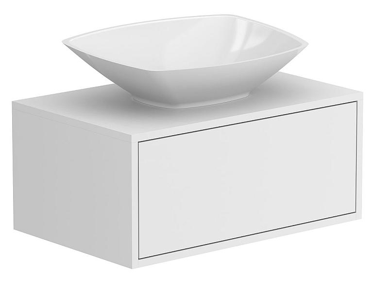 Тумба підвісна CLOUD 700 Біла матова з умивальником LEX S