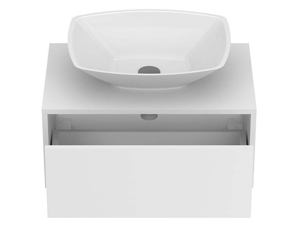 Тумба підвісна CLOUD 700 Біла матова з умивальником LEX S