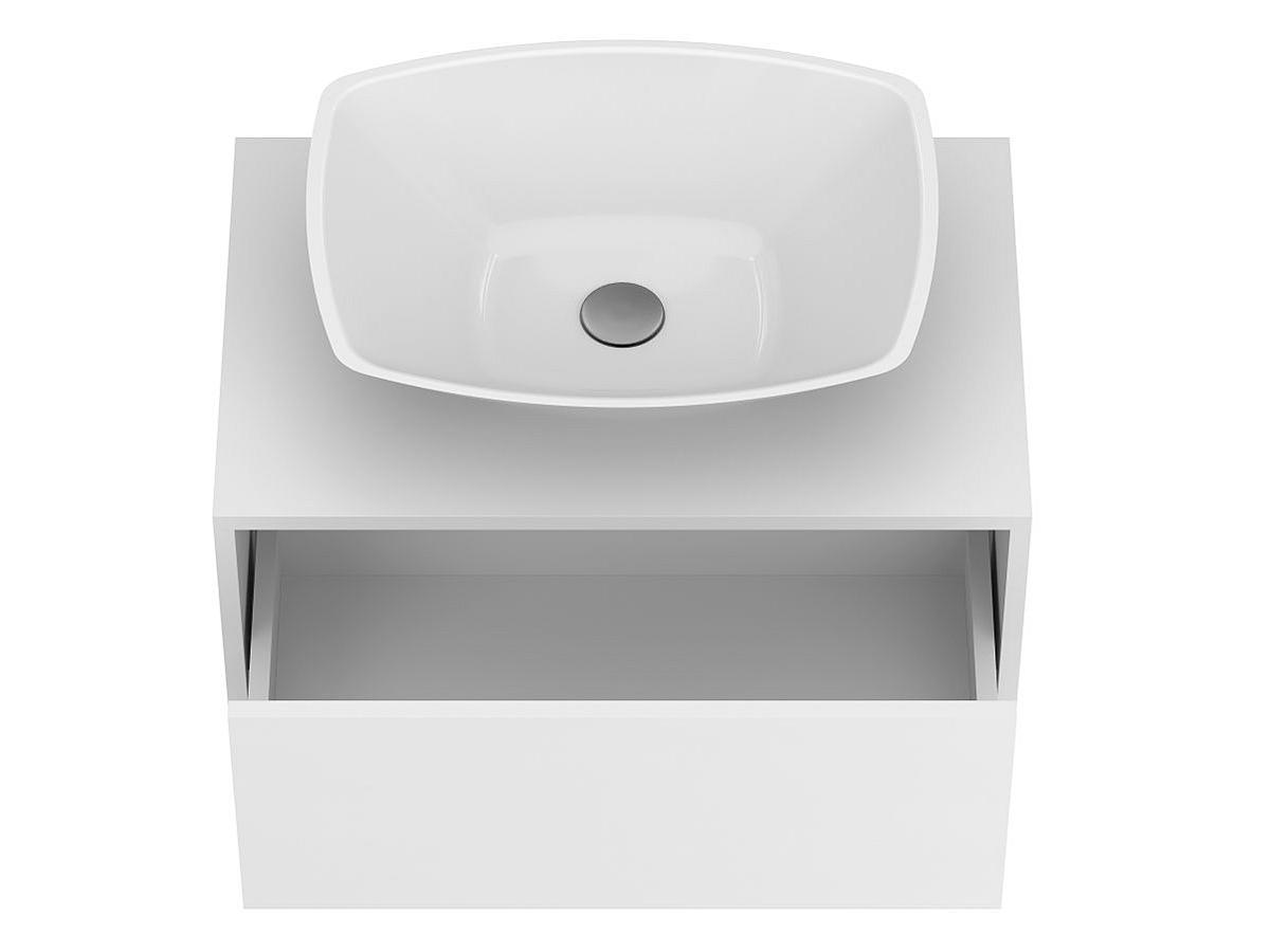 Тумба підвісна CLOUD 700 Біла матова з умивальником LEX S