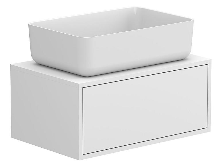 Тумба підвісна CLOUD 700 Біла матова з умивальником SAN MARTIN