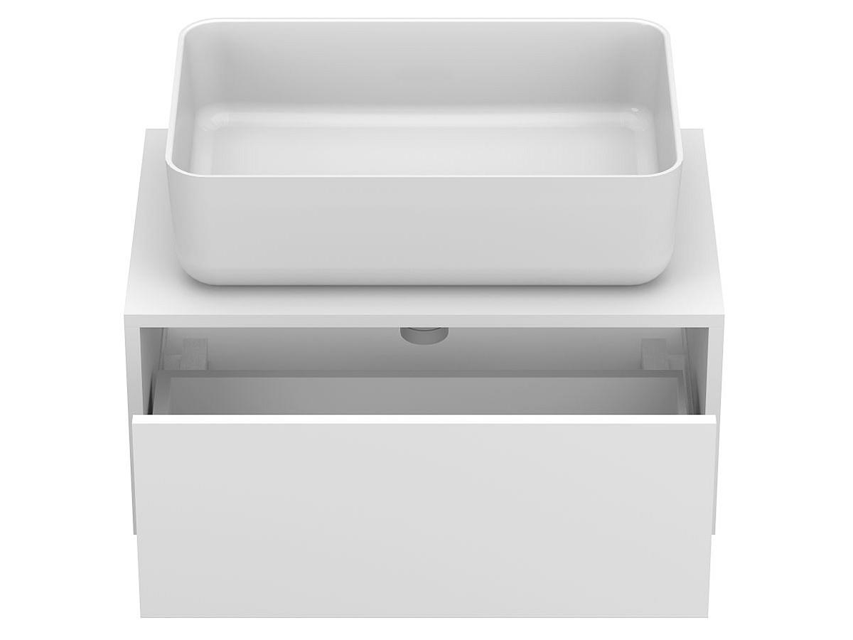 Тумба підвісна CLOUD 700 Біла матова з умивальником SAN MARTIN