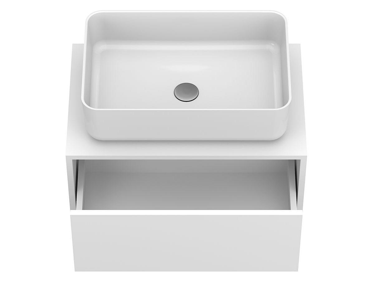 Тумба підвісна CLOUD 700 Біла матова з умивальником SAN MARTIN