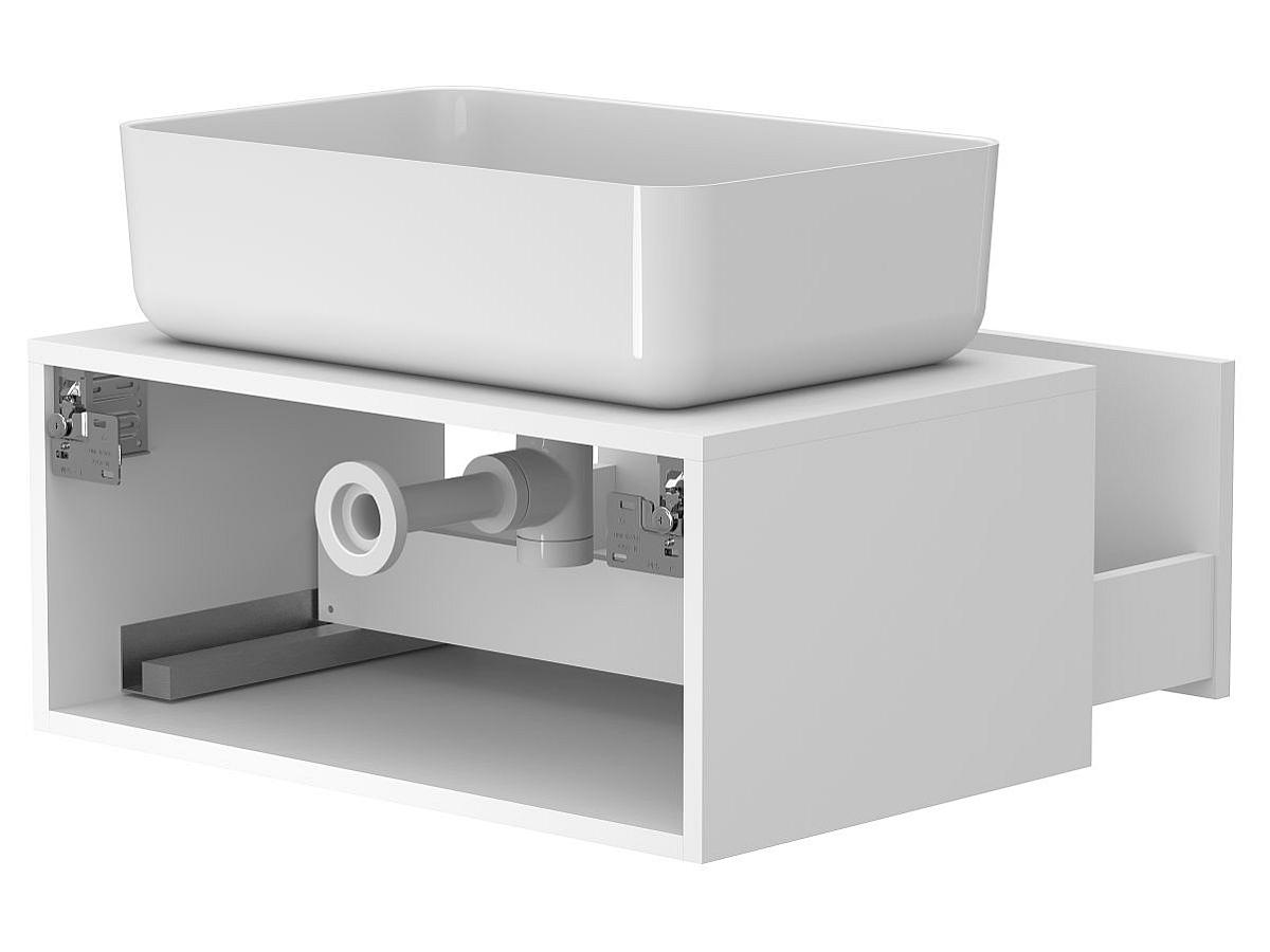 Тумба підвісна CLOUD 700 Біла матова з умивальником SAN MARTIN